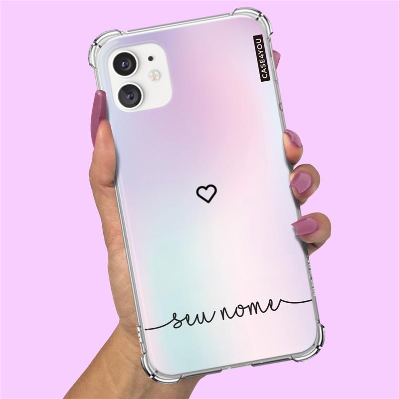 Capa Capinha Para Samsung Galaxy A10 A10s A11 A12 A13 A14 A15 A16 A17 Anti-impacto Personalizada Coração Degradê