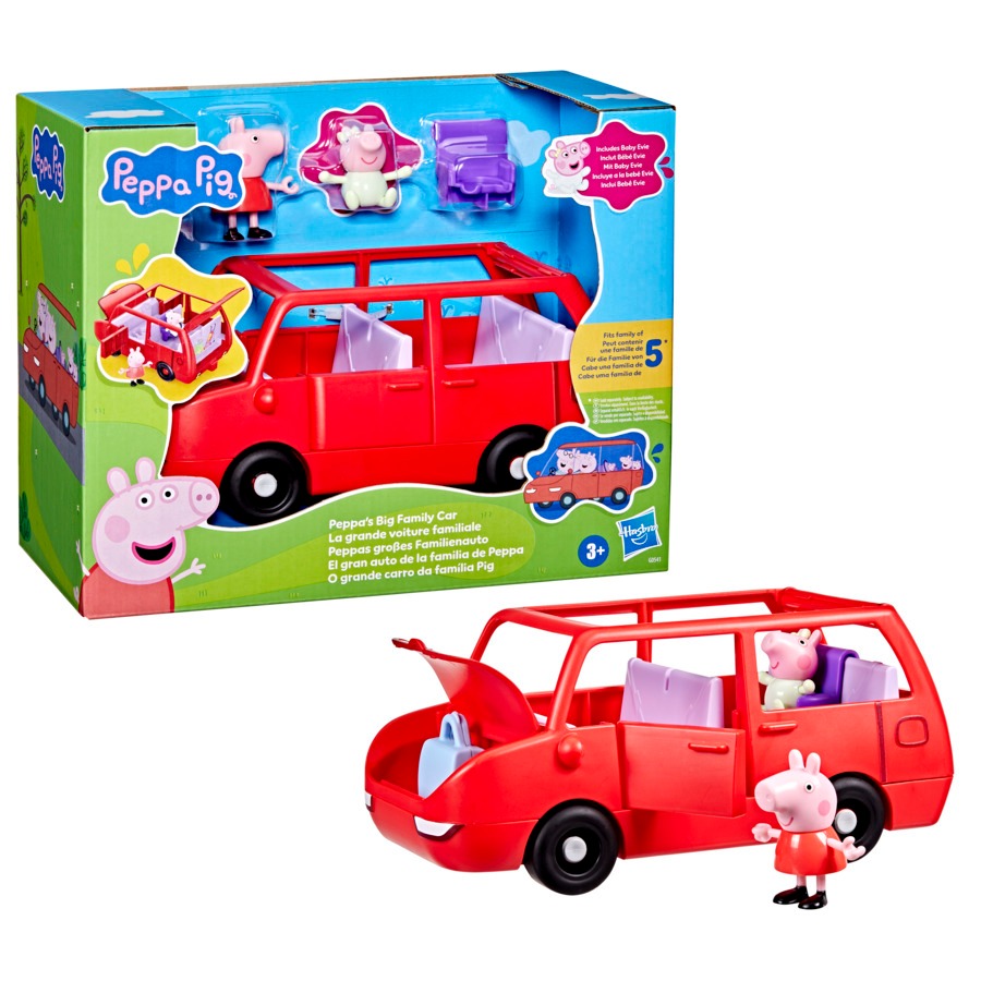 Veículo e Figuras Peppa Pig O Novo Grande Carro Vermelho da Família Pig - Hasbro G0541