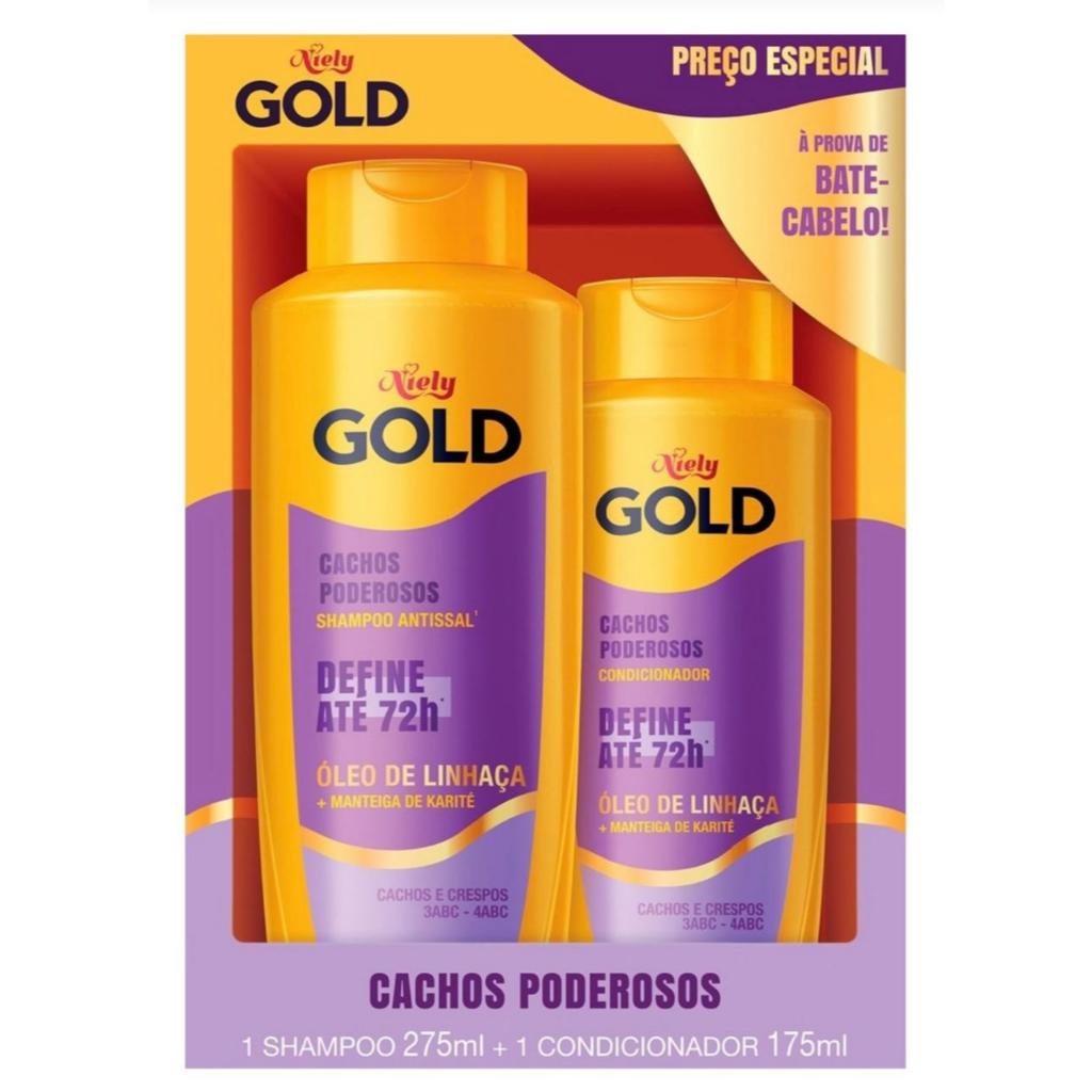 Kit Niely Gold Shampoo 275ml + Condicionador 175ml
