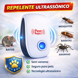 Kit Com 1/2/3/4 Repelente Eletrônico Ultrassônico Insetos Tomada Ratos Mosquitos Pernilongos Moscas Baratas em Oferta na Shopee
