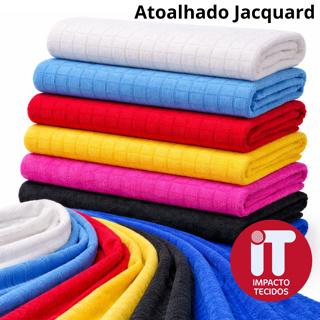 Tecido Atoalhado Felpudo Jacquard De Microfibra, Alta Absorção 1,50 de largura Para Toalha Limpeza em Oferta na Shopee