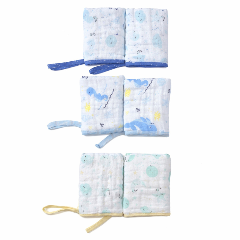 Kit 6 Paninho fralda de Boca Bebe Soft 100% Algodão Premium Com Prendedor Chupeta Envio Imediato