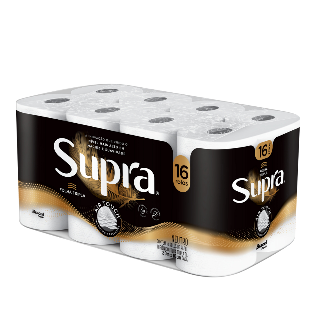 Papel Higiênico Supra Folha Tripla 16 Rolos em Oferta na Shopee