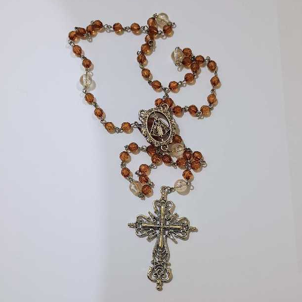Terço Nossa senhora Aparecida Artesanal Rosário Católico Colar Religioso Estilo Vintage