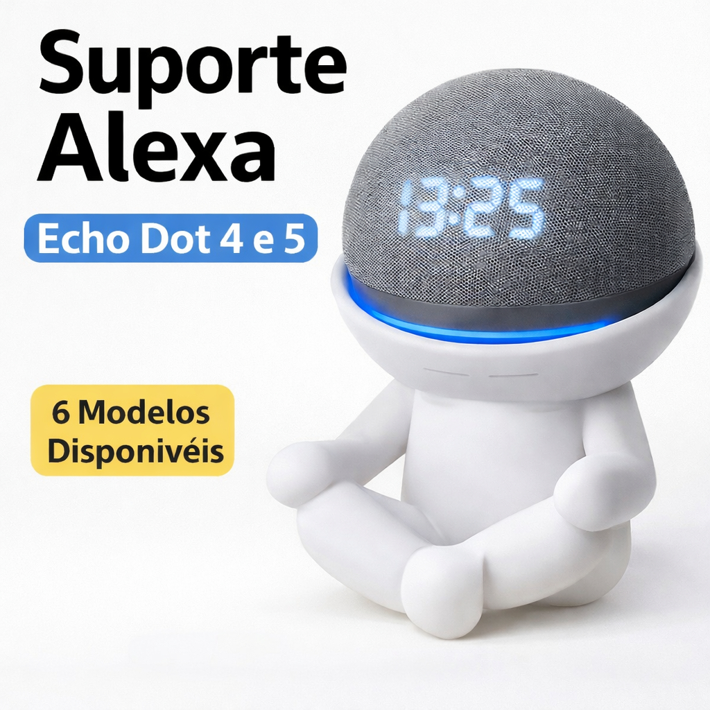 Suporte Alexa Echo Dot 4ª e 5ª Geração Parede | Base Alexa | Organizador Echo Dot | Instalação Fácil