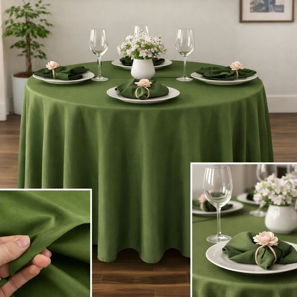 Toalha de Mesa Redonda 2,60m Oxford 6 Lugares Festa Casamento Buffet Evento