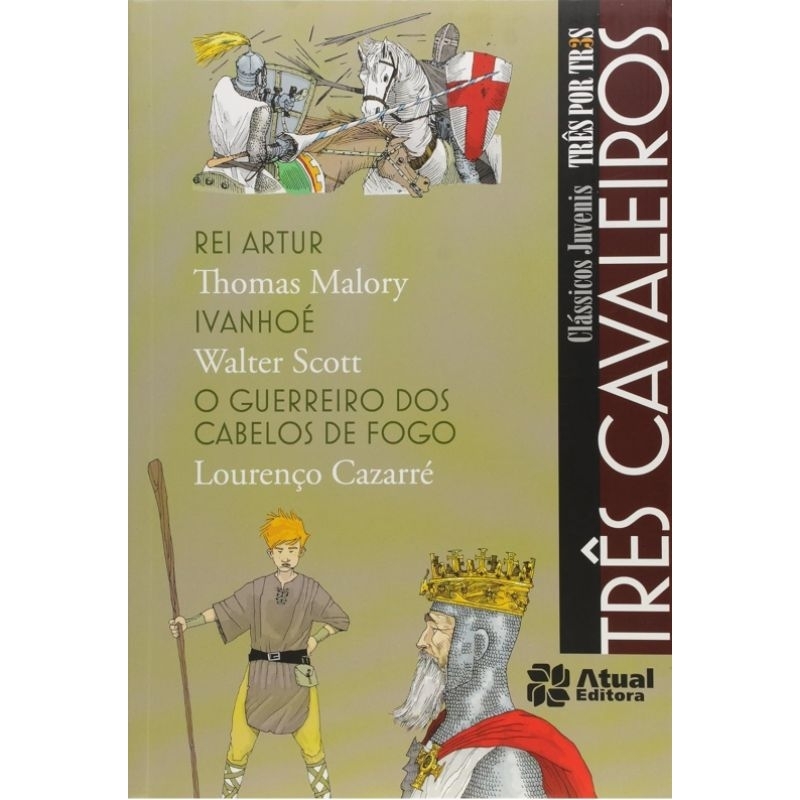 (Veja o vídeo)- Livros USADOS: Três Cavaleiros [Clássicos Juvenis Três por Três]