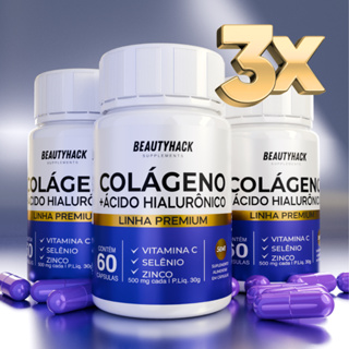 Kit 3x Colágeno Hidrolisado + Ácido Hialurônico - Pele, Articulações - 180 Cápsulas - Envio Imediato em Oferta na Shopee