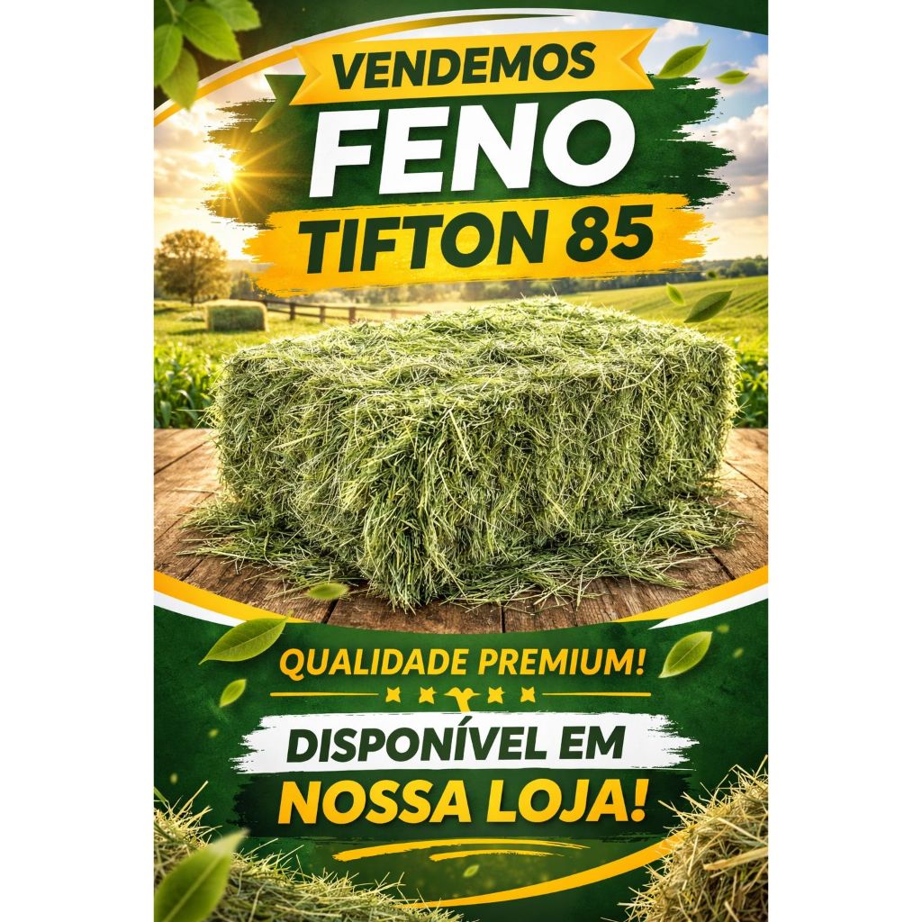 ATÉ 10KG DE FENO TIFTON 85, OTIMO PARA ANIMAIS OU DECORAÇÕES. em Oferta na Shopee