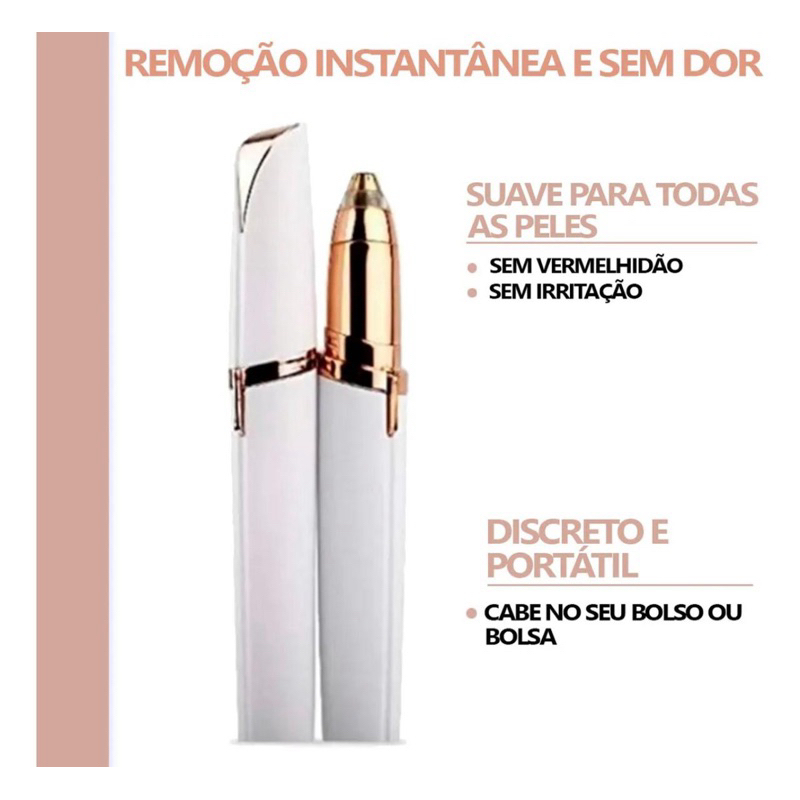 Caneta Depiladora Sobrancelha Elétrica Recarregável USB Bivolt Depilador Elétrico De Pelos Facial