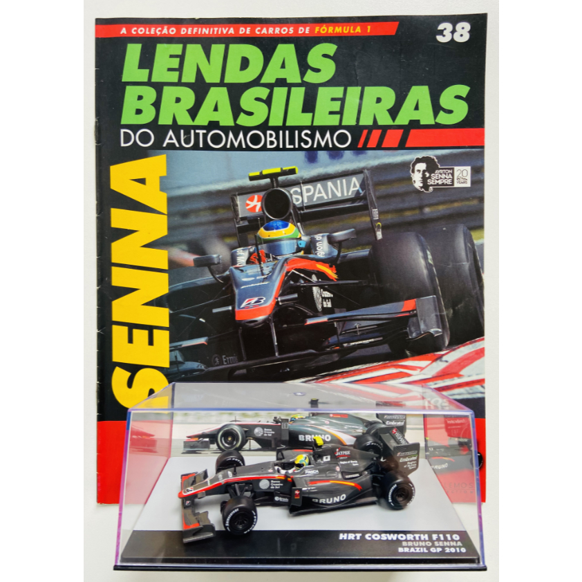 Miniatura Hrt Cosworth F110 - Bruno Senna 2010 - Lendas - F1 - Fórmula 1 - 1:43