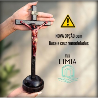 Crucifixo Realista ATELIÊ LIMIA 28 ou 32cm com base em Oferta na Shopee