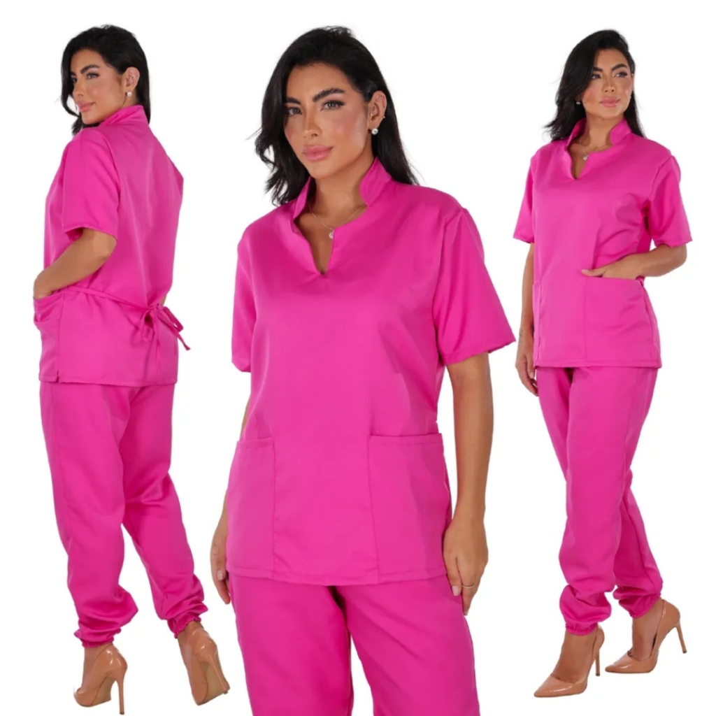 Pijama Cirúrgico Hospitalar Gabardine 100% Poliéster – Scrubs Jogger Unissex – Varias Cores – Bolsos, medico, enfermeiro