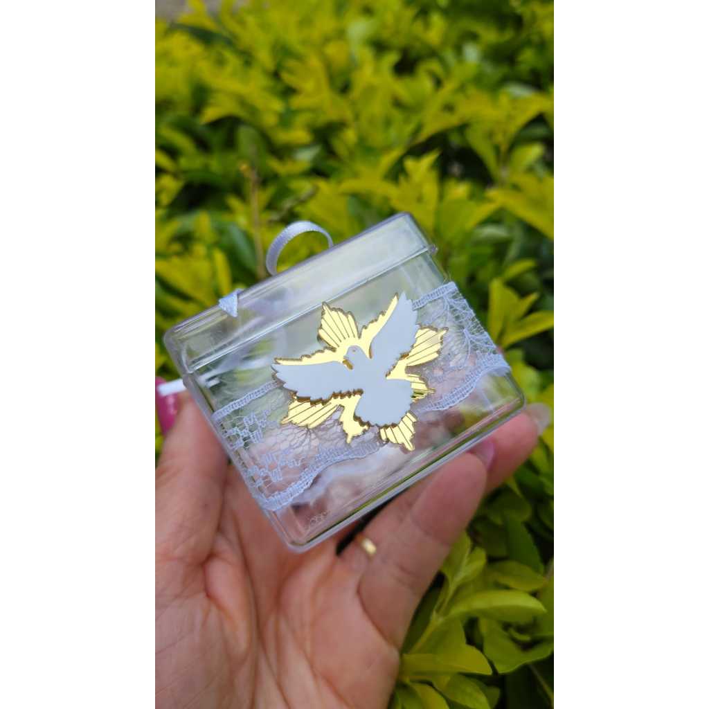 Kit de Apliques Divino Espírito Santo em Acrílico Espelhado 4 cm com Sobreposição Envio Imediato em Oferta na Shopee