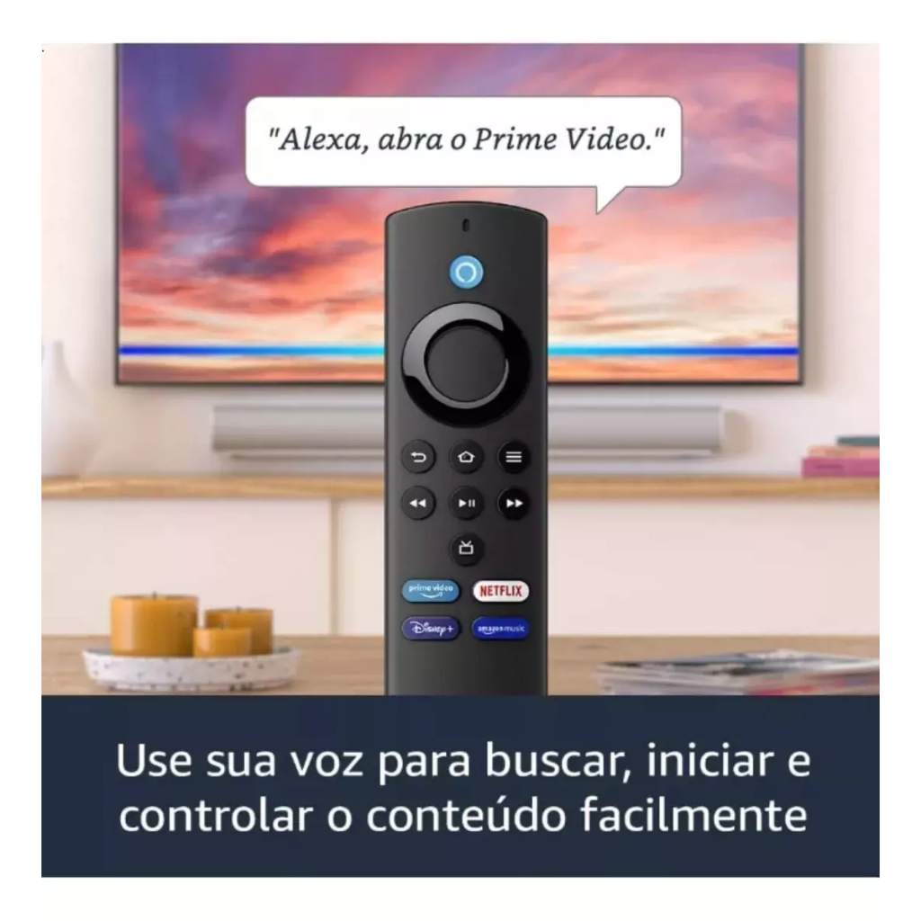 Fire TV Stick Lite 2º Geração | Streaming em Full HD com Alexa | Com Controle Remoto Lite por Voz com Alexa