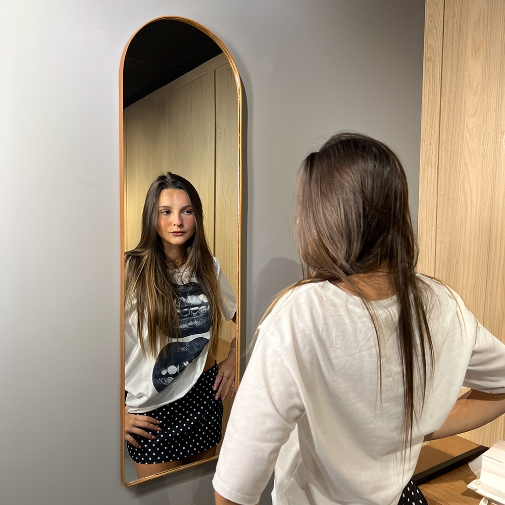 Espelho Decorativo Portal 110x30cm Sala Quarto Banheiro- Caramelo em Oferta na Shopee