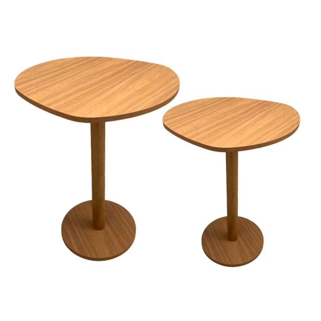 Kit 2 Mesas Laterais Monopé Design Orgânico 31 / 41 Cm - Mel em Oferta na Shopee