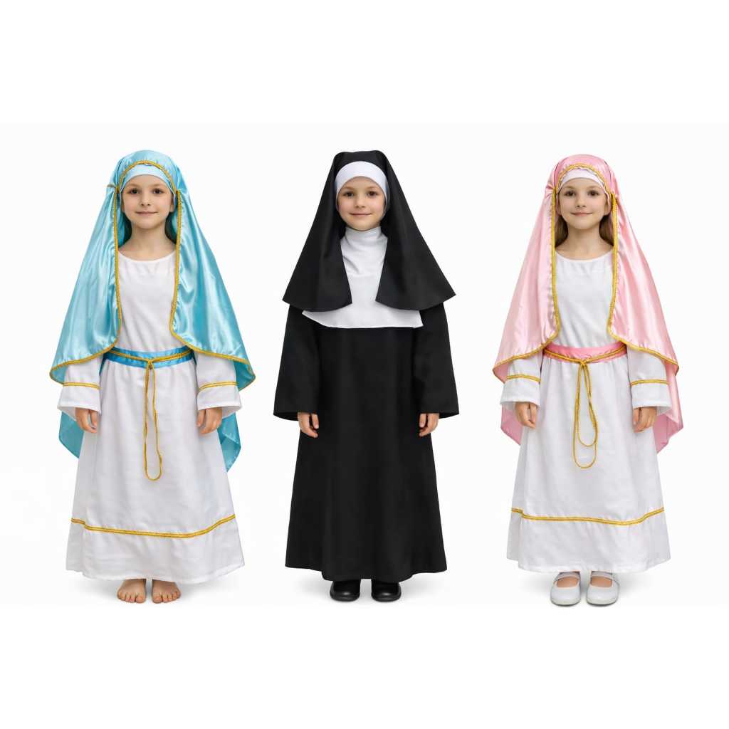 temas biblicos e religioso Bata freira e bata santa infantil e adulto