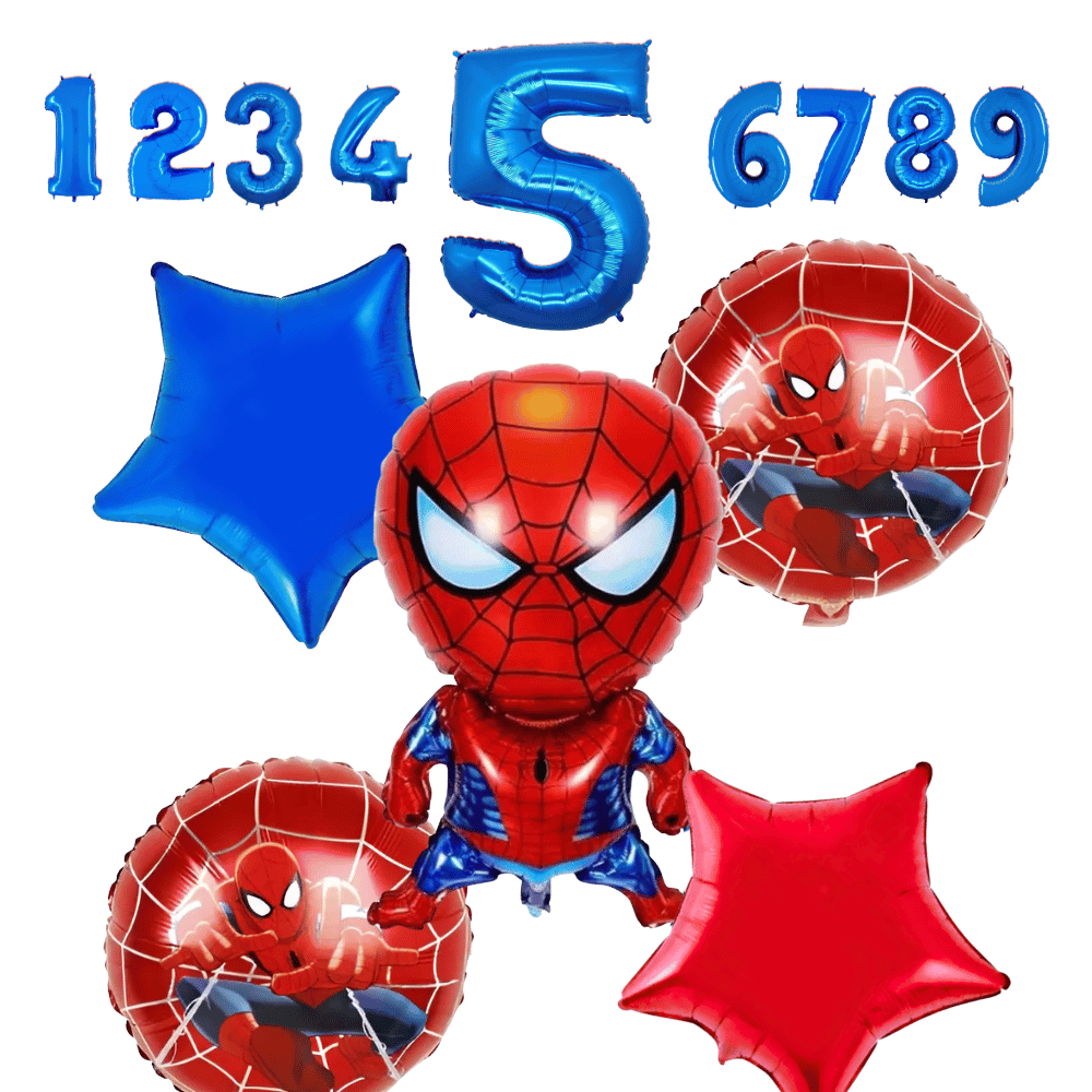 Kit Balão Festa Infantil Aranha Aniversario Balões Idade Ano em Oferta na Shopee