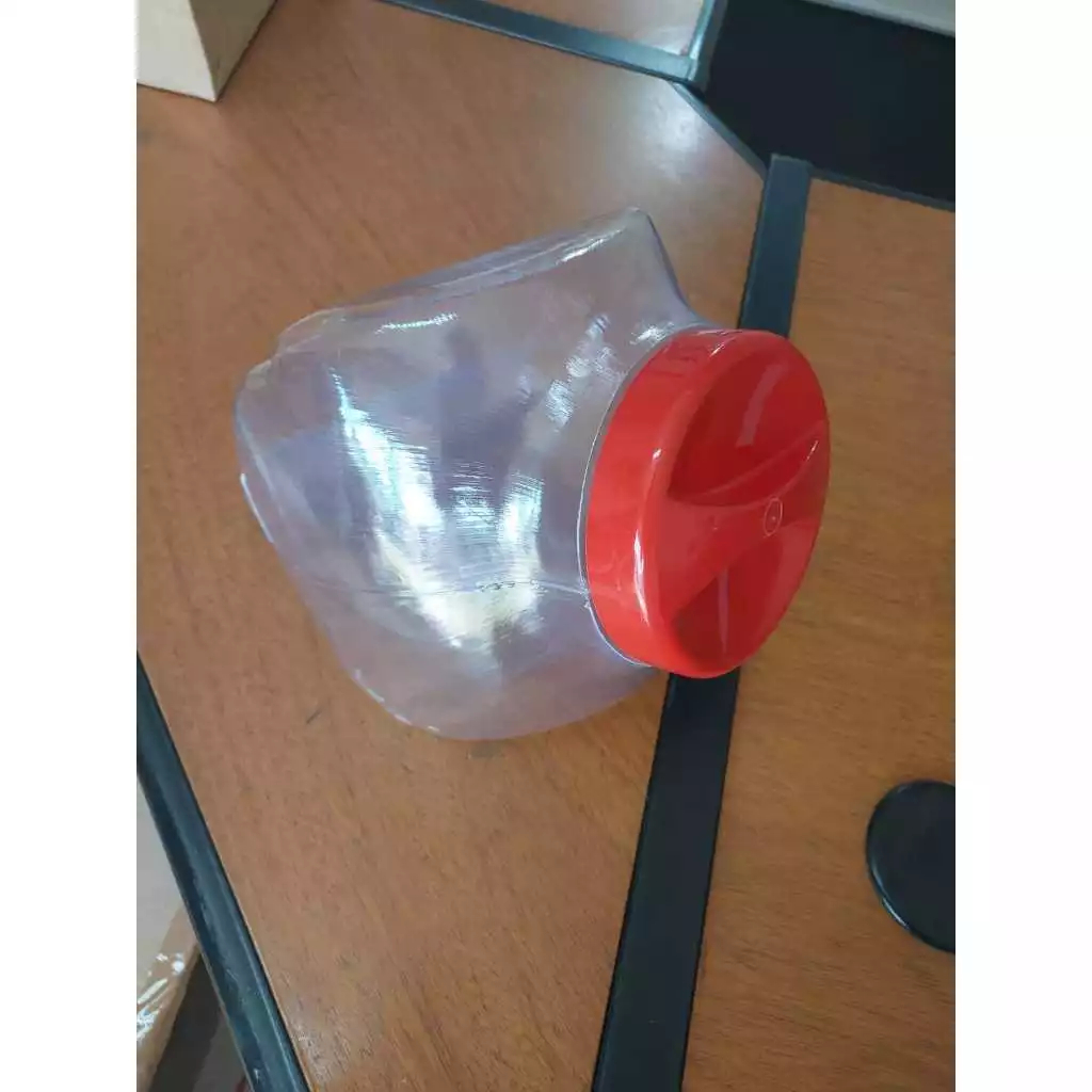 Pote Reposição Baleiro Giratório Azul e Vermelho