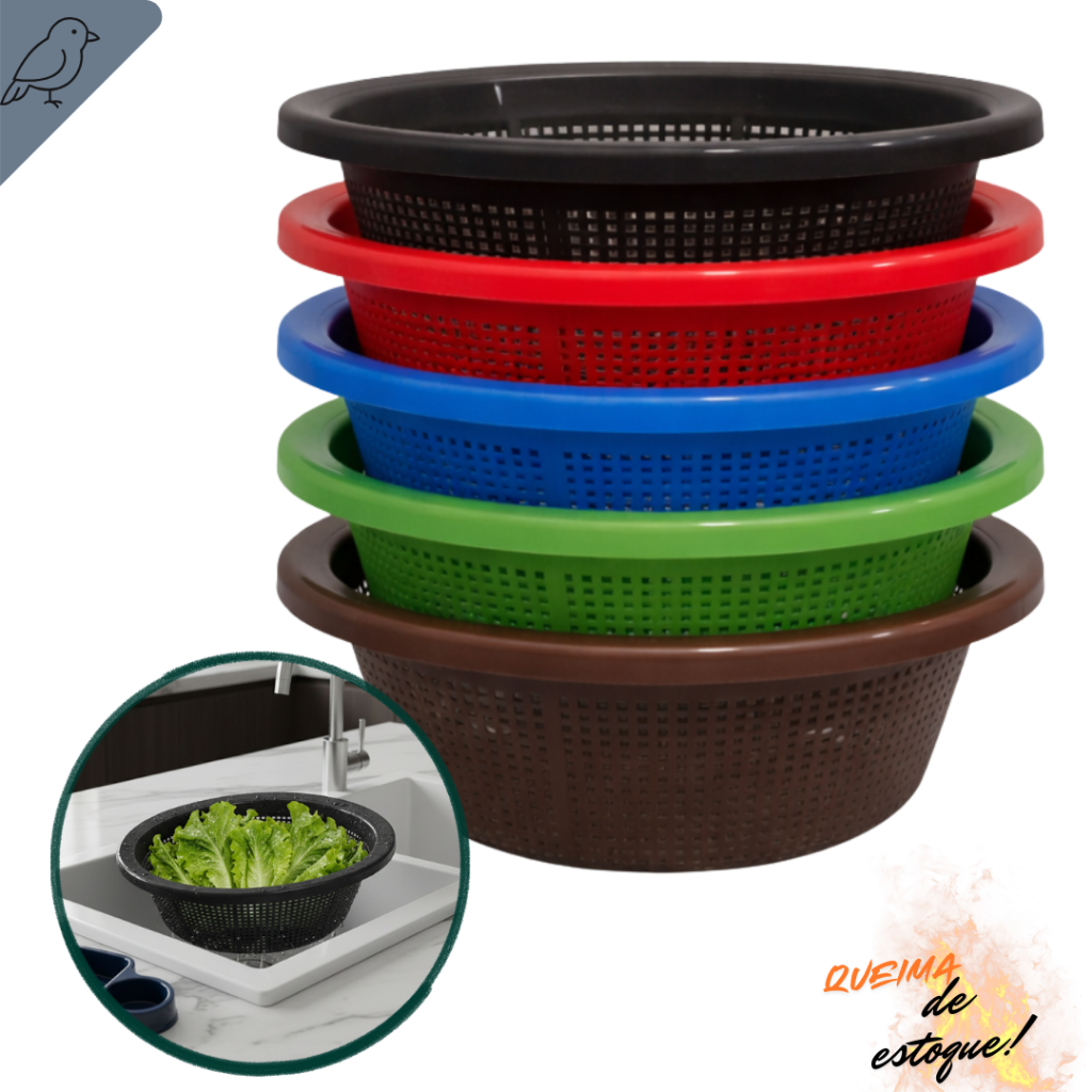 Kit 5 Escorredor Multiuso Para Legumes Verduras Arroz Feijao Resistente Pratico Economico Cozinha em Oferta na Shopee