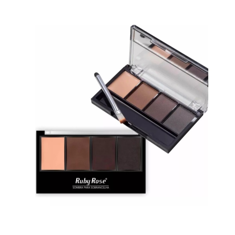 Paleta De Sombra Para Sobrancelhas Ruby Rose 1 Prime Com 3 Cores