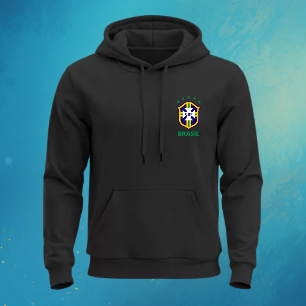 Moletom Unissex Canguru Abrigo Brasil Copa Do Mundo 2026 Estiloso Para Usar Na Copa No Inverno