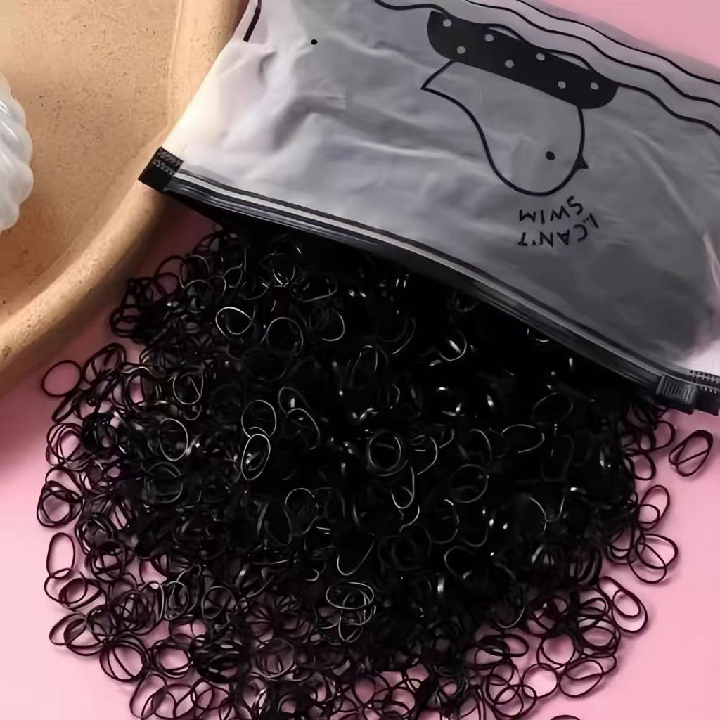 1000/2000Pcs/Pack Acessórios Para Porta Rabos De Pônei De Borracha Meninas Elásticas Descartáveis Coloridasx