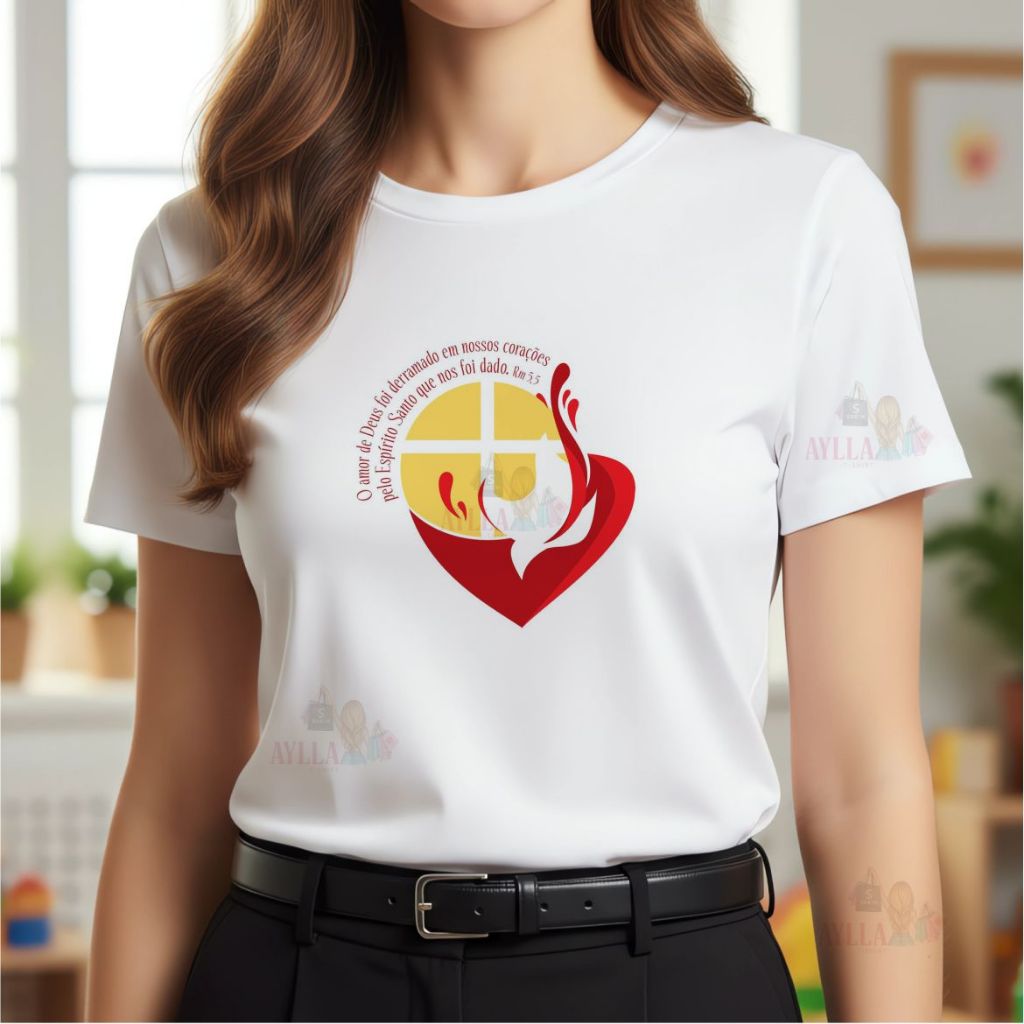 Tshirt BRANCA Blusa feminina , DONS DO ESPIRITO SANTO, CRISMA,  CATOLICA, CRISTÃ , CAMISETA  UNISSEX,FLORAL,PLUS SIZE