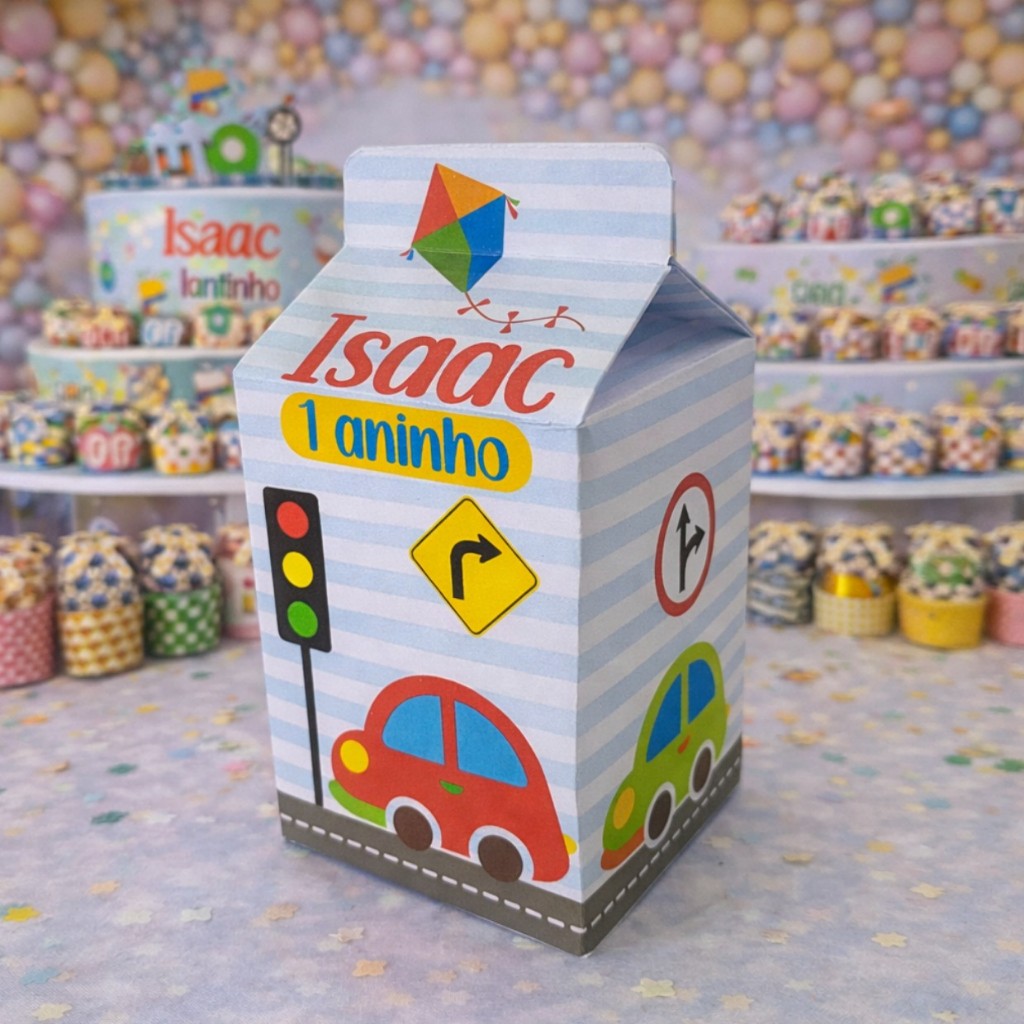 ENVIO RÁPIDO 20 Caixas Milk Personalizadas Carrinhos pegue e monte/lembrancinhas/caixinhas/kit festa