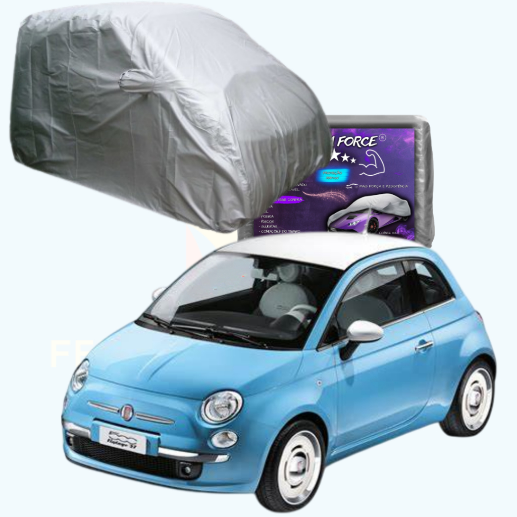 CAPA PARA COBRIR CARRO FIAT 500 2009 A 2019 CULT SPORT LOUNGE ABARTH CABRIO IMPERMEAVEL COM FORRO E SEM FORRO;