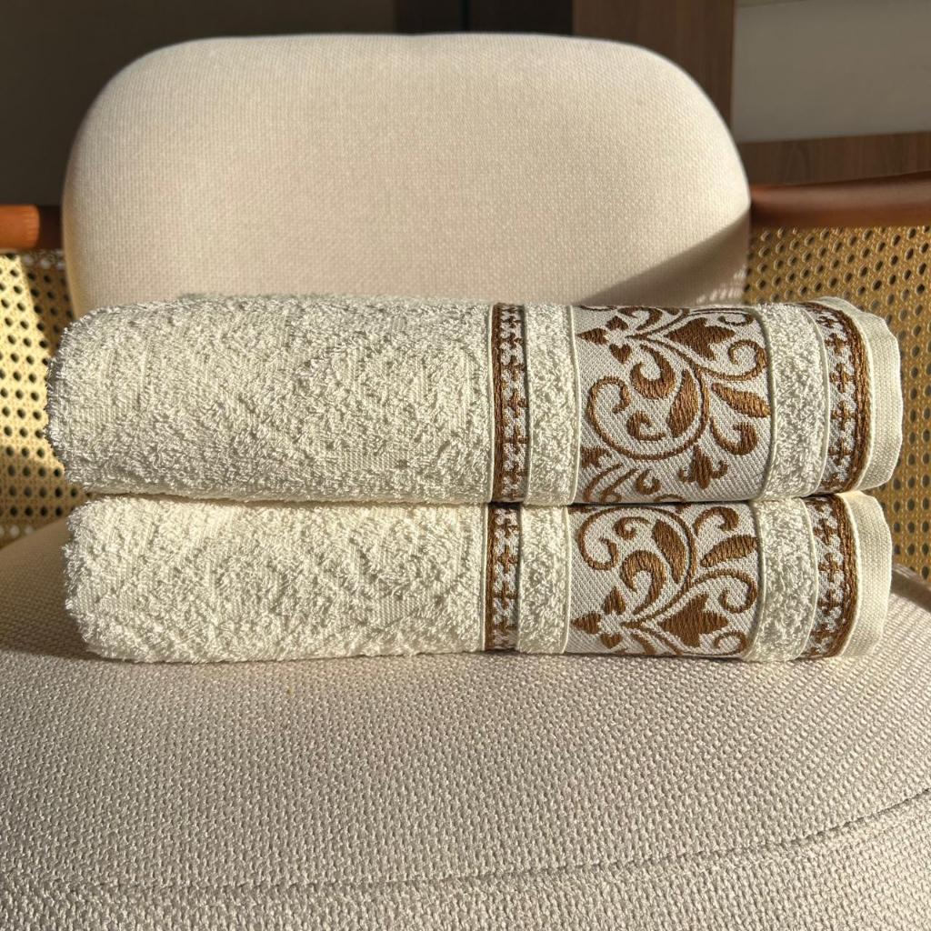 Kit 2 Toalha de Banho Imperial 100% Algodão Tam 75cm x 130cm Qualidade Premium Felpuda Luxo