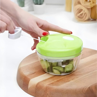 kit Mini Processador E Triturador De Alimentos Manual 1/2/4 Laminas 400ML COR ALEATORIA