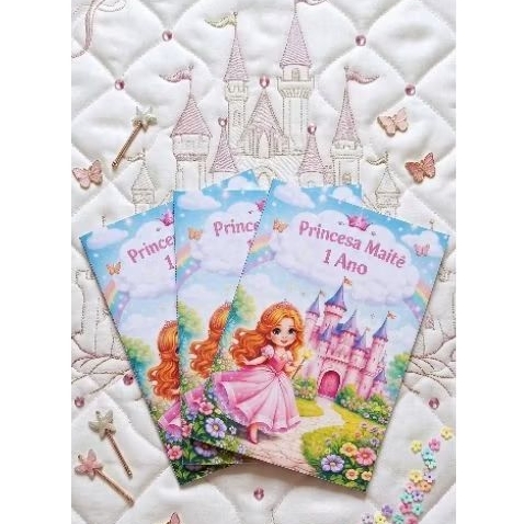 Livrinho de colorir Personalizado Princesa Castelo lembrancinha de aniversário