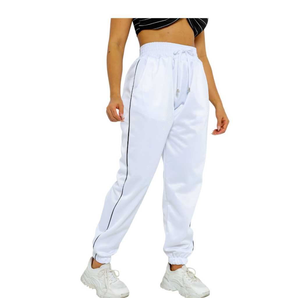 Calça Feminina Chimpa  ,Cintura alta Com Bolsos Faca