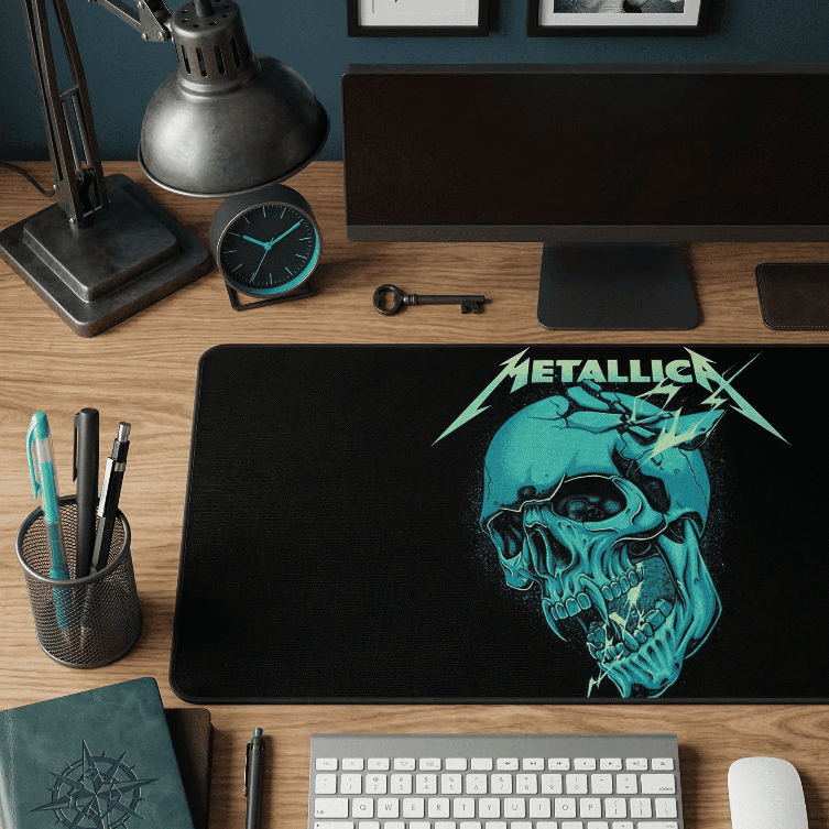 Mousepad Gamer Grande Rock Metal Desk Mat XL Antiderrapante Barato Alta Durabilidade