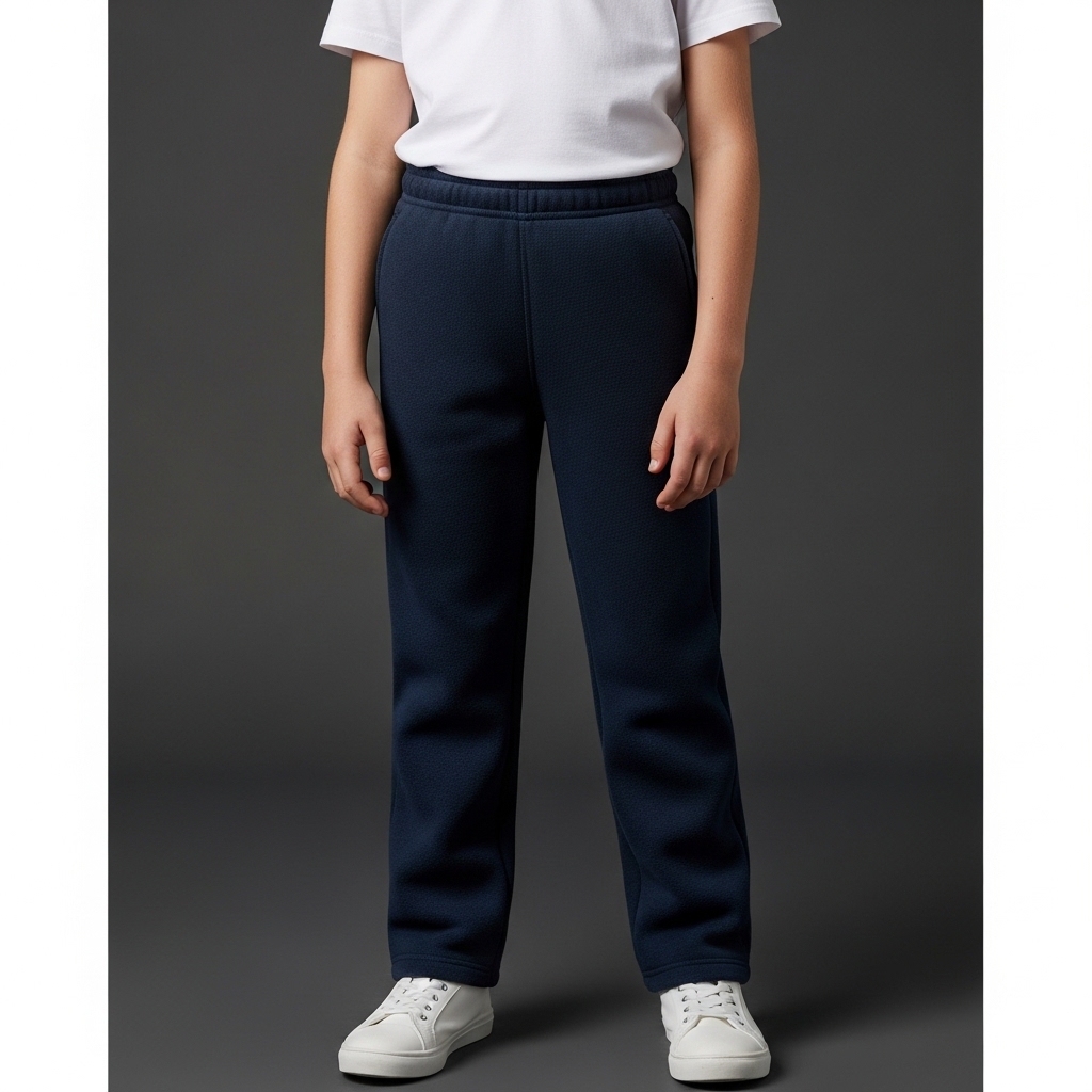 Calça Infantil de Moletom Sem Punho Peluciado Unissex – Ideal para o Frio e Uso Diário