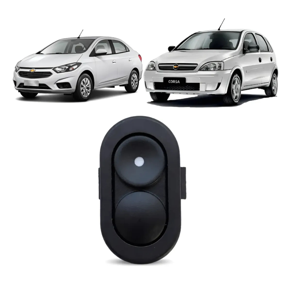 Botão Vidro Elétrico 6 Pinos Corsa Classic Prisma  Celta Led Âmbar