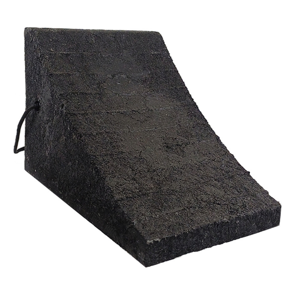 Calço Sapata De Borracha Nbr 9735 Para Roda Pneu Caminhão Caminhonete Trator Semi Reboque Bitrem Preto Anti Derrapante