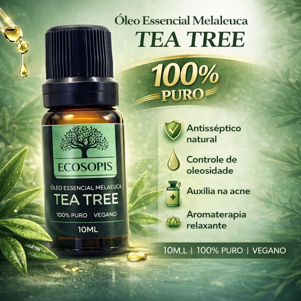 Óleo Essencial de Melaleuca Conta Gotas em Oferta na Shopee