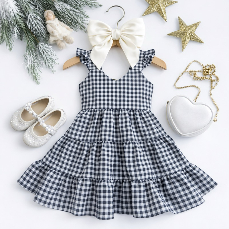 Vestido Xadrez Infantil , Festa Junina Três Maria Com Amarração nas costas em Oferta na Shopee