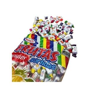 pacote balas frutas mistas Santa Fé 500 gr