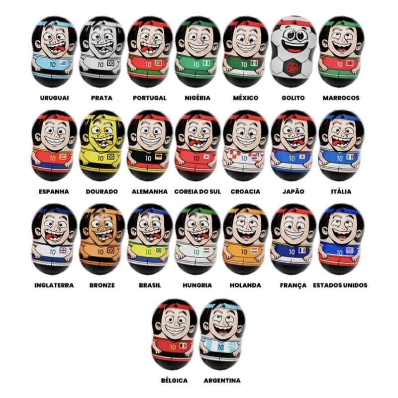 Cabeçudinhos da Copa em Oferta na Shopee