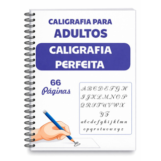 Caderno de caligrafia para adultos 66 Páginas em Oferta na Shopee