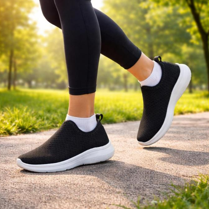 Tênis Feminino Sem Cadarço Confortável Dia a Dia Caminhada Academia Macio Versátil