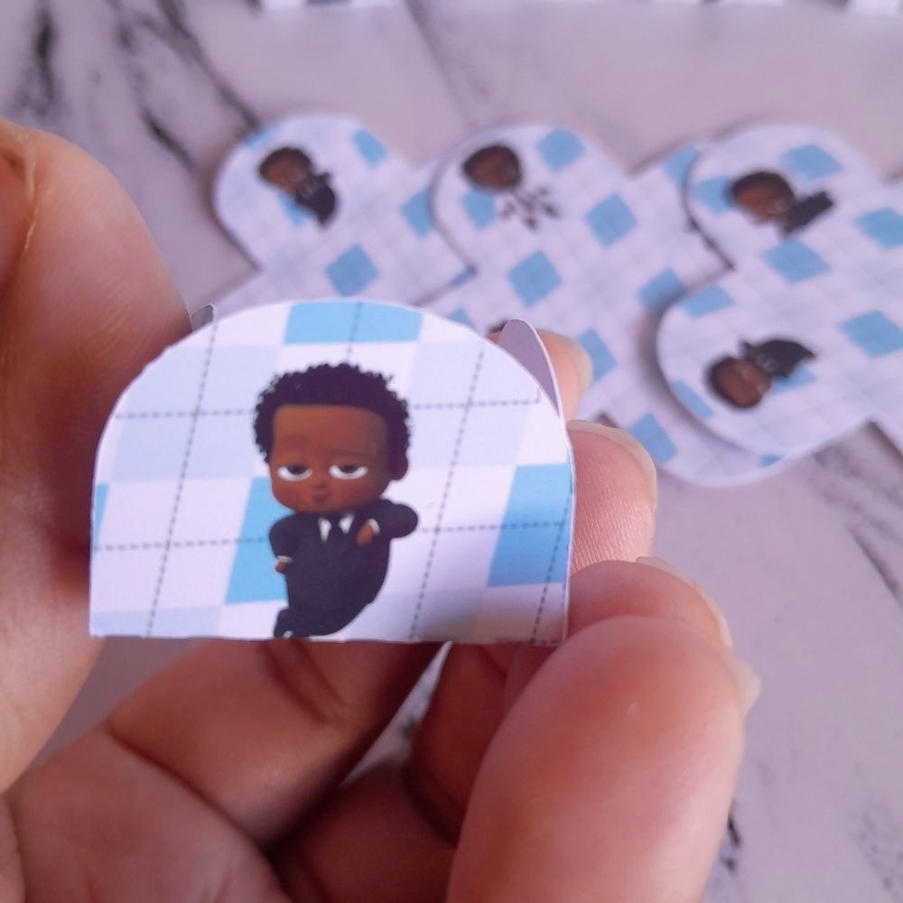 Forminha doce O poderoso chefinho negro personalizada no tema, lembrancinha festa/Aniversario