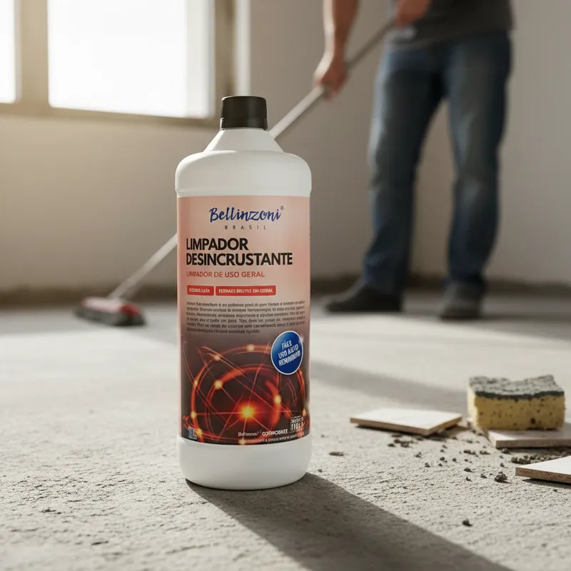 Limpador Para Pisos Bellinzoni Desincrustante 1L Limpeza e Remoção Sem Esforço P