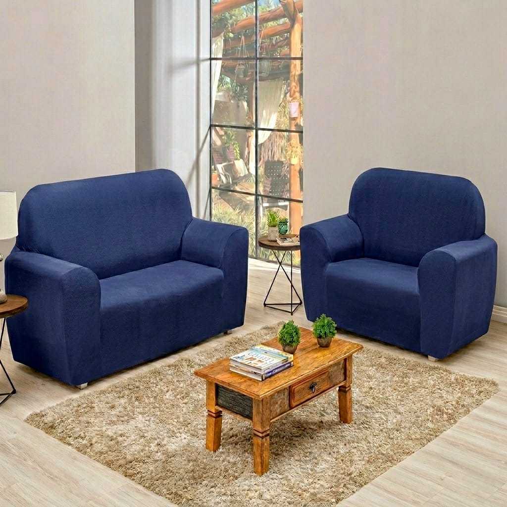 Capa de Sofá Bella Coladinha Lisa Malha Gel 2 e 3 Lugares Com Elástico + Tarugo Antiderrapante em Oferta na Shopee