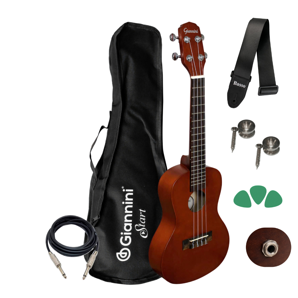 Ukulele Eletroacústico Giannini Uks23ns Com Capa em Oferta na Shopee