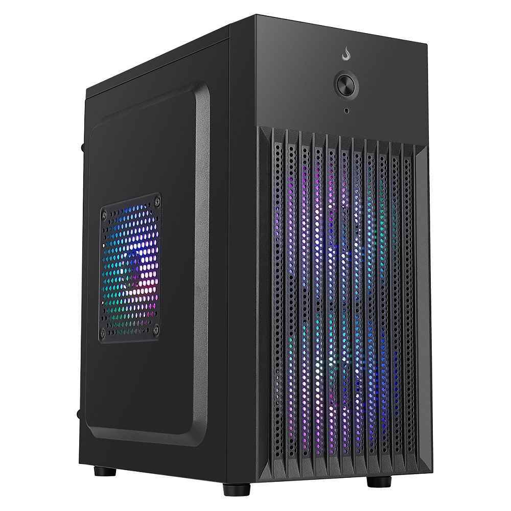 Gabinete Office Rise Mode X1 Mini Tower USB 3.0 S/ Fan Preto - RM-GA-OFX1-FB